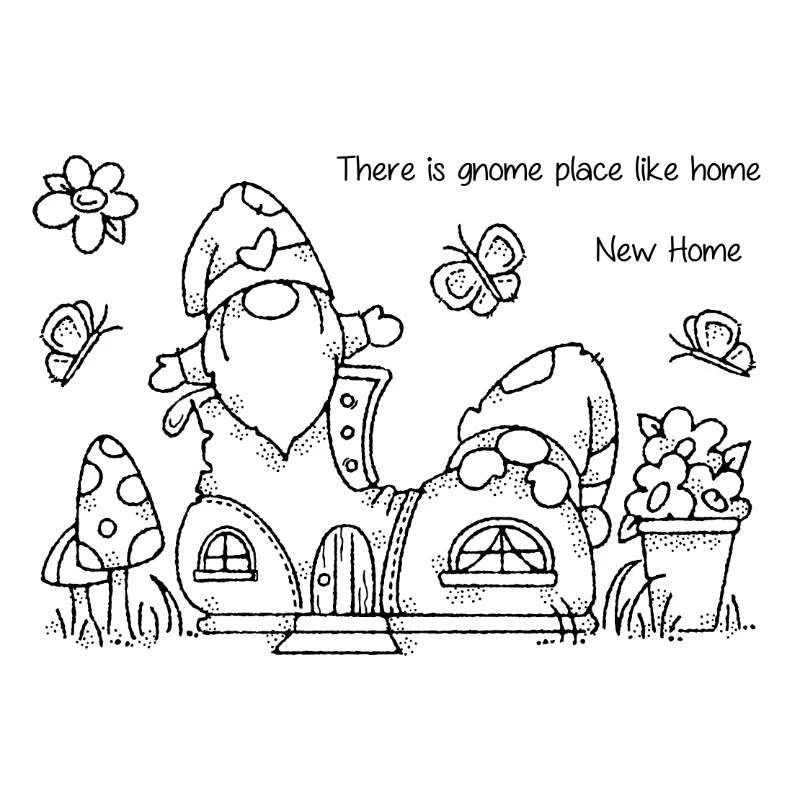 2021 New Christmas Gnome and Animal Pattern Clear Stamps Set For Making Dwarf Greeting Card Scrapbooking No Metal Cutting Dies 