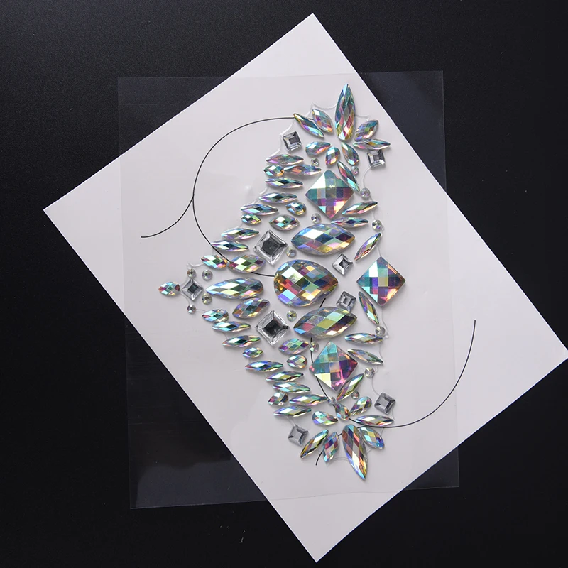 Summer Style Flash Eye Gemstone Temporary Tattoo Stickers Women Festival Decoration Rhinestone Waterproof Handpicked Face Jewel | Красота и