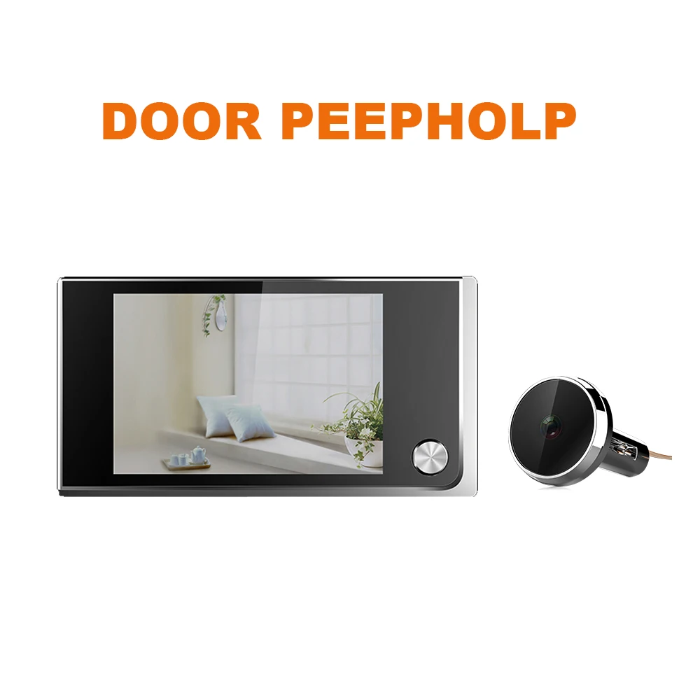 Дверной глазок Простой DIY цифровой дверной на дверь для безопасности 1MP камера 3 5