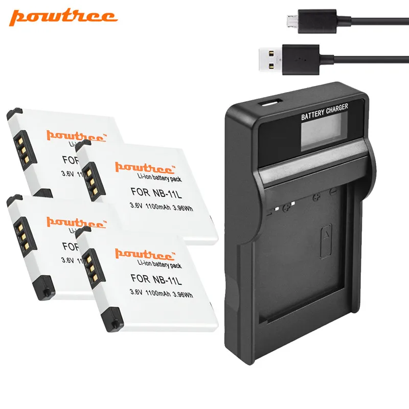 Аккумулятор Powtree для Canon PowerShot SX410 SX400 IS ELPH 320 340 A2300 A2400 A2500 A2600 с ЖК зарядным