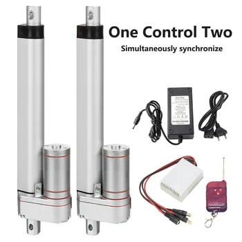 

2pcs Linear Actuator 12V+RF Controller+Power Supply Metal Gear Electric Linear Motor Synchronization Control 50mm~250mm Stroke