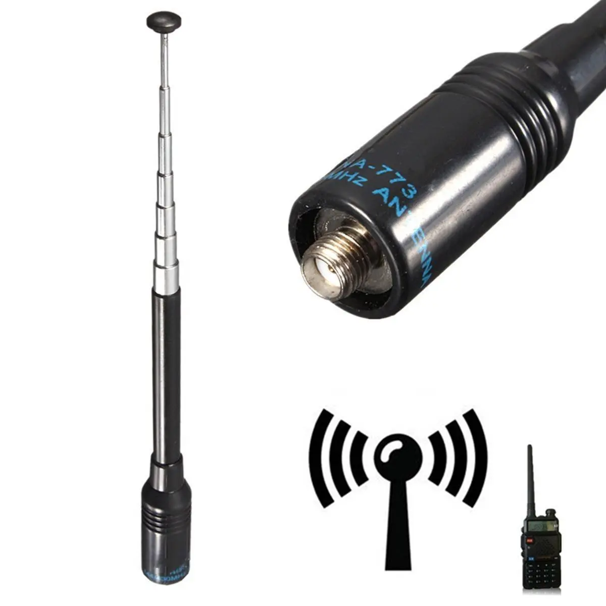 

VHF telescopic antenna for astro 320 astro 220 long length alpha 100 dual band walkie talkie amateur antenna NA773