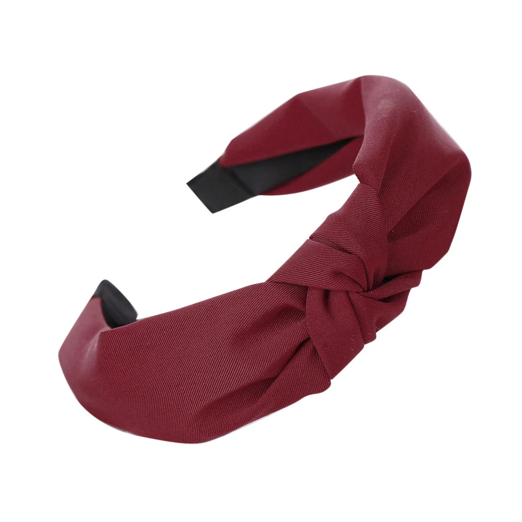 Simple Cloth Headband Women New Fashion Brief Cross Soft Bow Knot Turban Hairband Comfortable Seaside Girls Sweet Solid 1111