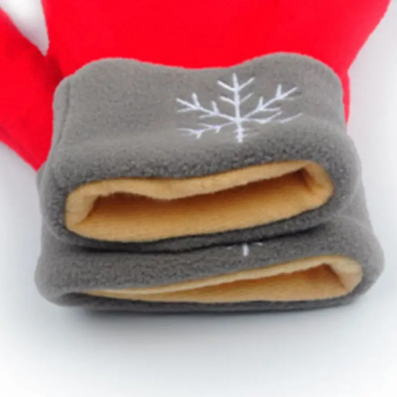 Перчатки дл пар полярный флис любовник зимние Утепленные флисовые варежки Снежинка вышивка возлюбленные Рождество романтический подарок