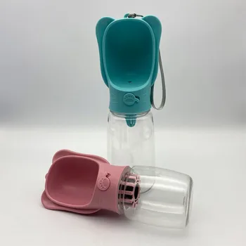 

350/550ml Pet Water Bottle Portable Pet Cats And Dogs Outdoor Travel Water Cup Ears Regular Style High-quality Pet Supplies 2020