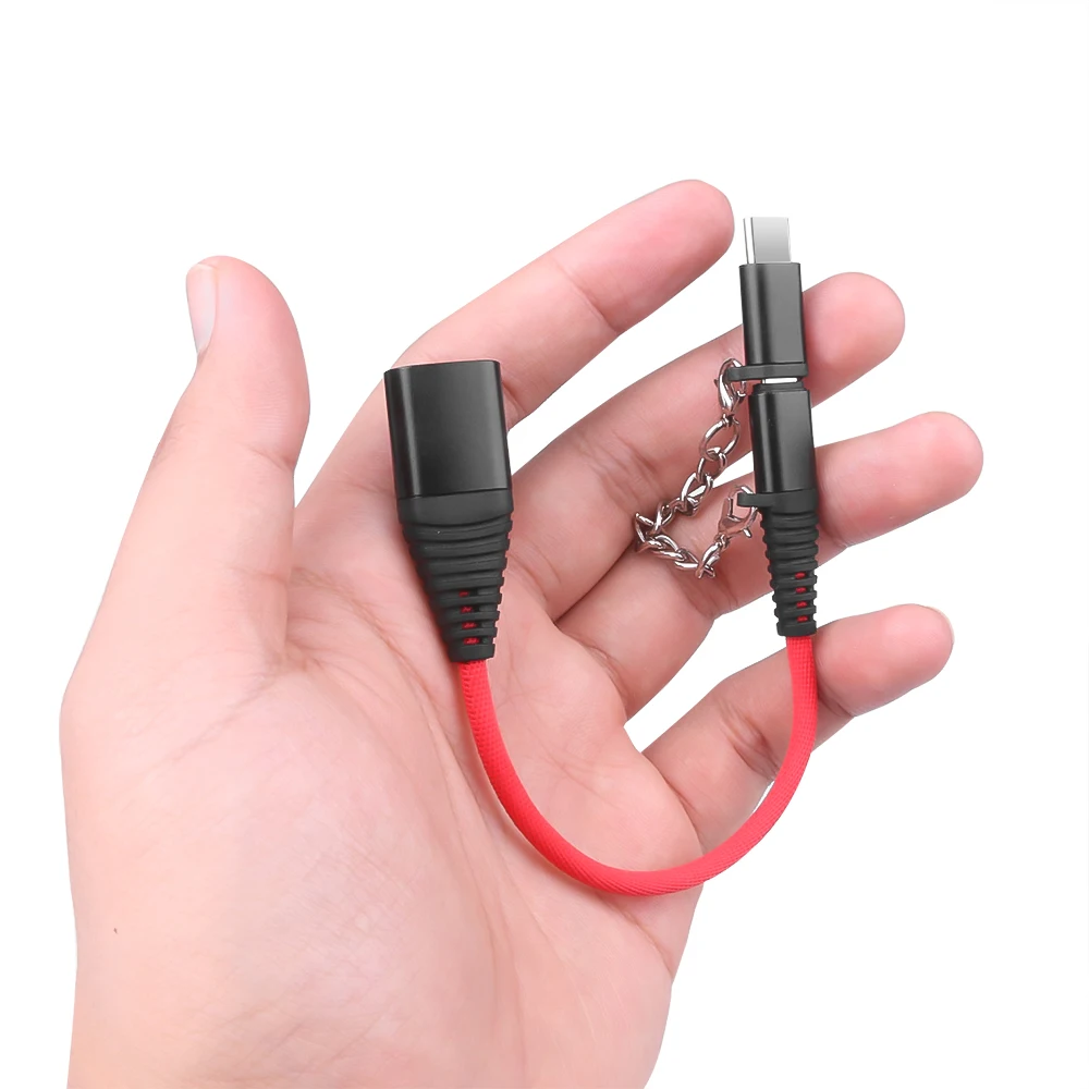 2в1 Type C Male + Micro USB To 2 0 интерфейс Женский OTG Кабель адаптер портативный Быстрый