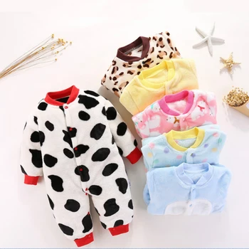 

Newborn Baby Girl Boy Thick romper Cartoon Long Sleeve baby clothing One Piece cotton Warm Winter Infant Jumpsuit Roupa de bebe
