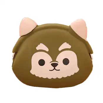 

Cartoon Animal Cute Totoro Dog Pig Silica Mini Coin Purse Kids Girls Wallet Creative Earphone Box Money Bag girl purse wallet