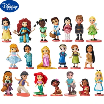 

22PCS Disney Princess Snow Cinderella White Snow Fairy PVC Action Figures Disney Clothes Change Dolls Toys for Children DS01
