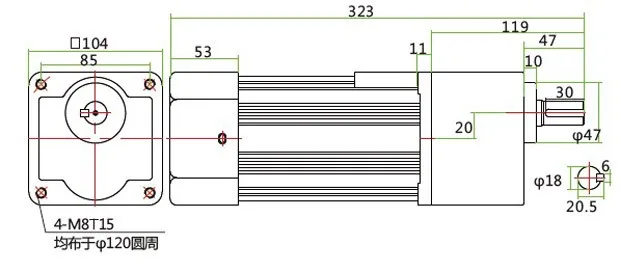 370 Вт скорости двигателя редукторный двигатель с редуктором 220V AC 6GU3K-300K высокой температуры с защитой