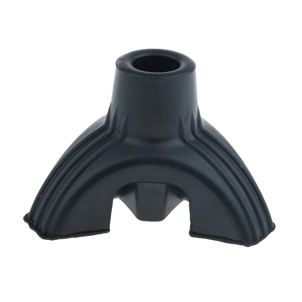 Perfk Black Tripod Anti Slip Rubber Replacement Tip for Cane Walking Stick Crutches 5/8 inch 3/4 inch - Black, 16mm