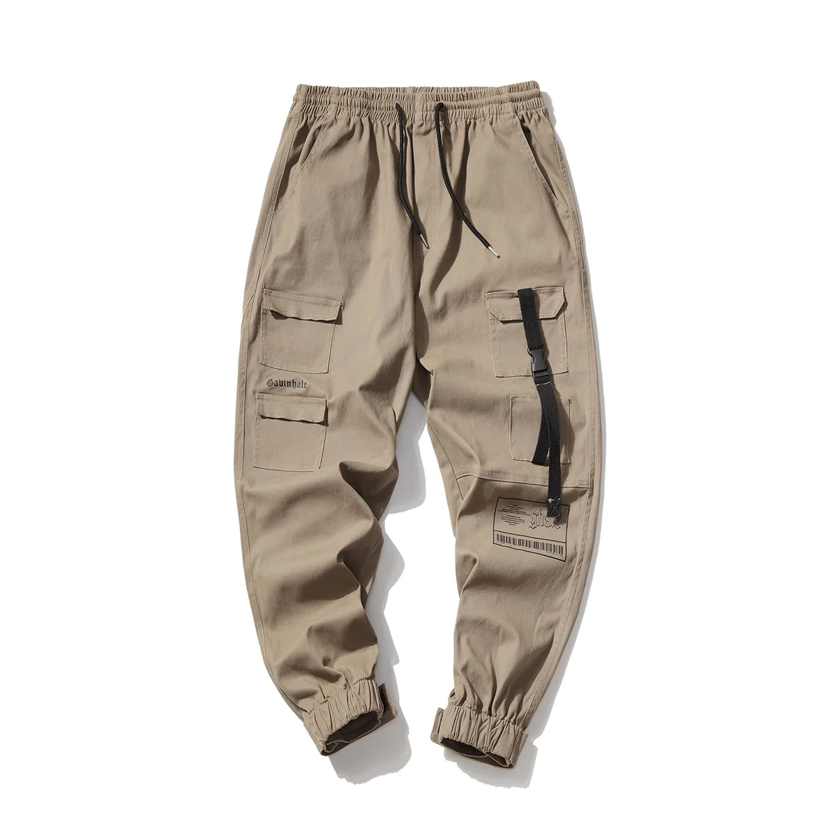 

Luoye luo ye 2019 Autumn New Style Japanese-style Origional Webbing Printed Multi-pockets Loose Casual Pants K1102