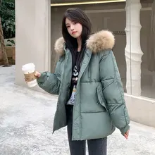 Hooded Women's Winter Coats 2021 New Down Cotton Jacket Large Loose Cotton Jacket Thin Thickened Cotton Jacket Korean Jacket