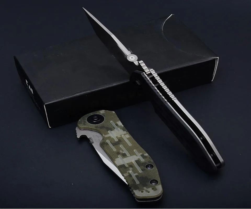 Worth! ZT0620 Camping Tactical Survival flip pocket knife stone wash G10 handle Combat army Hunting Tourist diving-fishing Tools