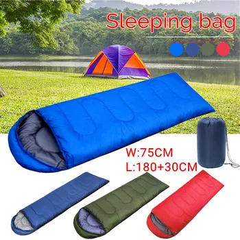 

210cmx75cm Multifuntional Envelope Sleeping Bag Warm Hooded Summer Sleeping Bags Outdoor Camping Adult Travel Lazy Sleep Bag