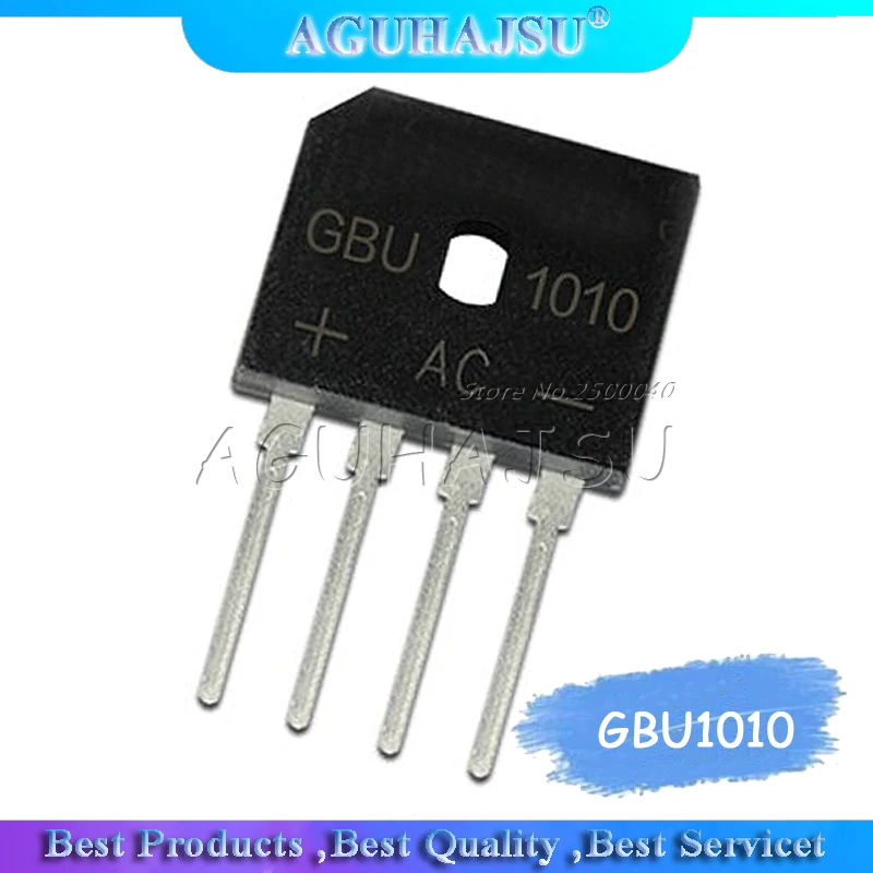 5 шт. новая линия GBU1010 10A 1000V выпрямитель мост плоский однофазный | Электронные