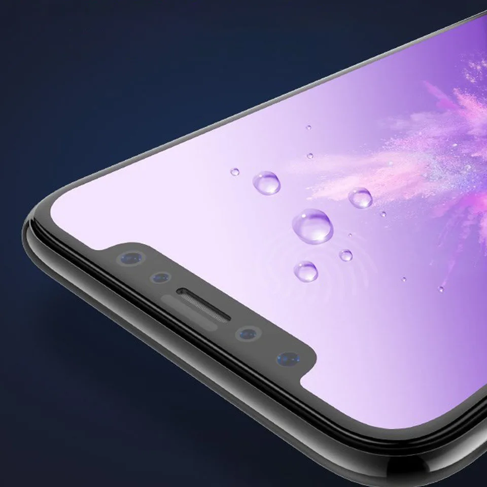 50Pcs Anti Blue Light Screen Protector For iPhone 12 11 13 Pro max X XR XS MAX Tempered Glass for iPhone6 6S 7 8 Protective Film