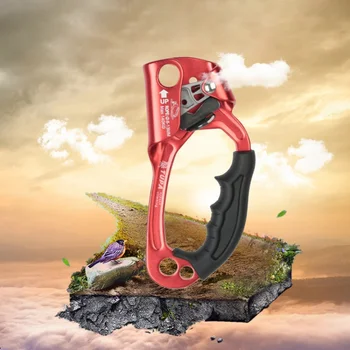 

Rock Climbing Right/ Left Hand Ascender Riser 8-12mm Rope Clamp Grasp Device Engineering Caving Climbing Rope Tools