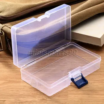 

Transparent Clear Plastic Storage Box Cosmetics Jewelry Collection Cassette Cover Home Storage Organization Storage Boxes & Bins