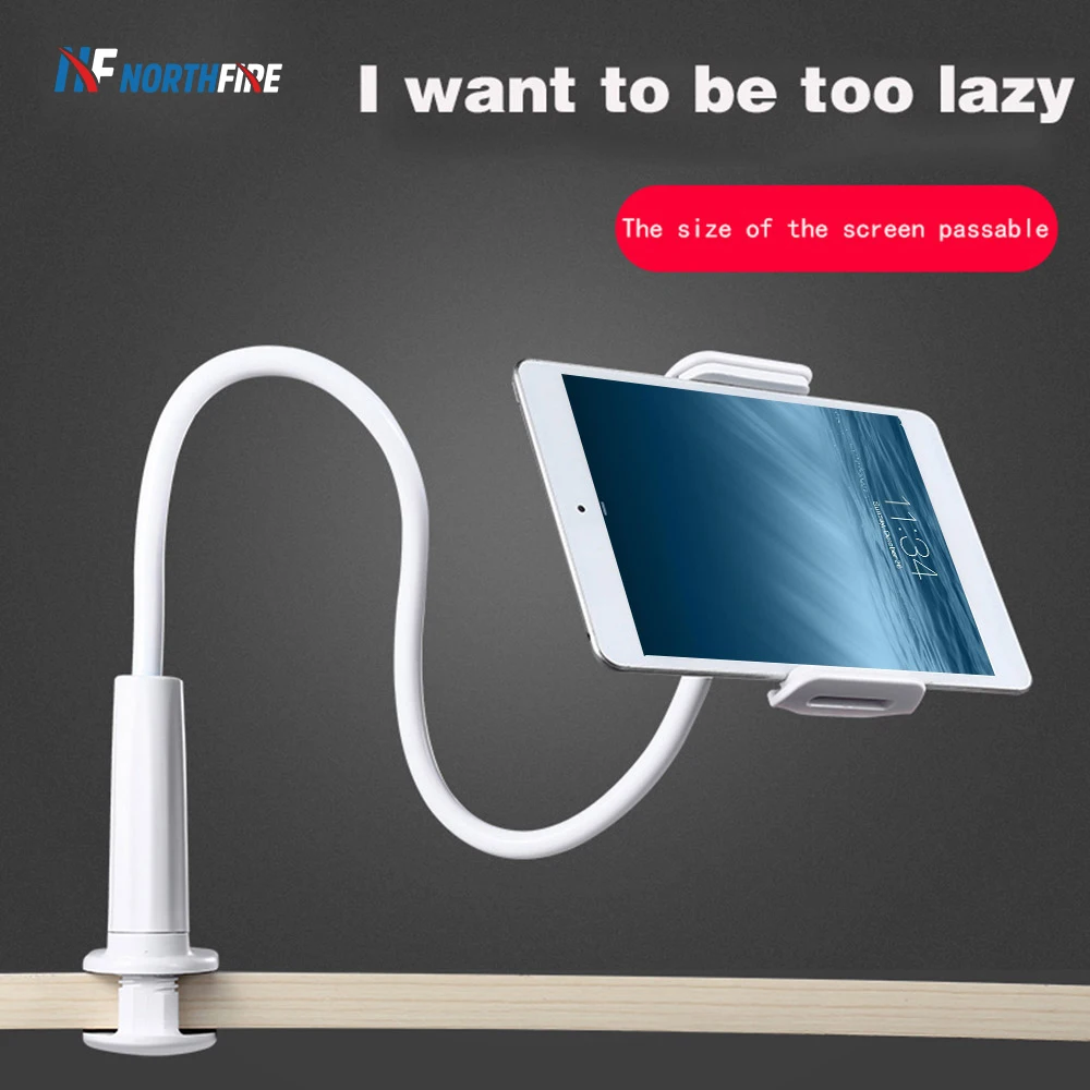Lazy Desk Phone Holder Stand Bracket For iPhone 11 Pro Max 7 8 Flexible Bed Table 360 Clip Arm Tablet Desktop | Мобильные телефоны