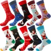 Big Size 20 Pcs=10 pairs/Lot Christmas Colorful Combed Cotton Socks Men Casual Fashion Autumn Crew Socks Funny Happy Men Socks ► Photo 3/6