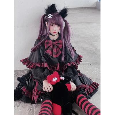 New Vintage Harajuku Skirts Little Devil Red Plaid Bowknot Stitching Fashion Sweet Girl Punk High Waist Mini Kawaii Short Skirts Skirts Aliexpress