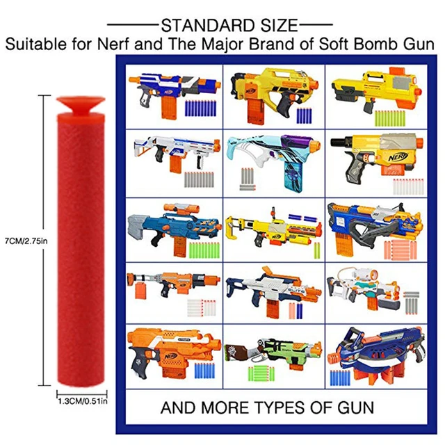 Recarga Dardos Balas Para Nerf N-strike Elite Série Blasters Crianças  Brinquedo Universal Sucção Cabeça Macia 7.2cm Balas Arma Para Crianças -  Balas Para Armas De Brinquedo - AliExpress