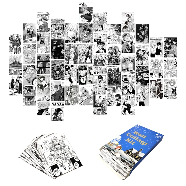 50Pcs Attack on Titan Anime Panel Wall Collage Kit Sticker for