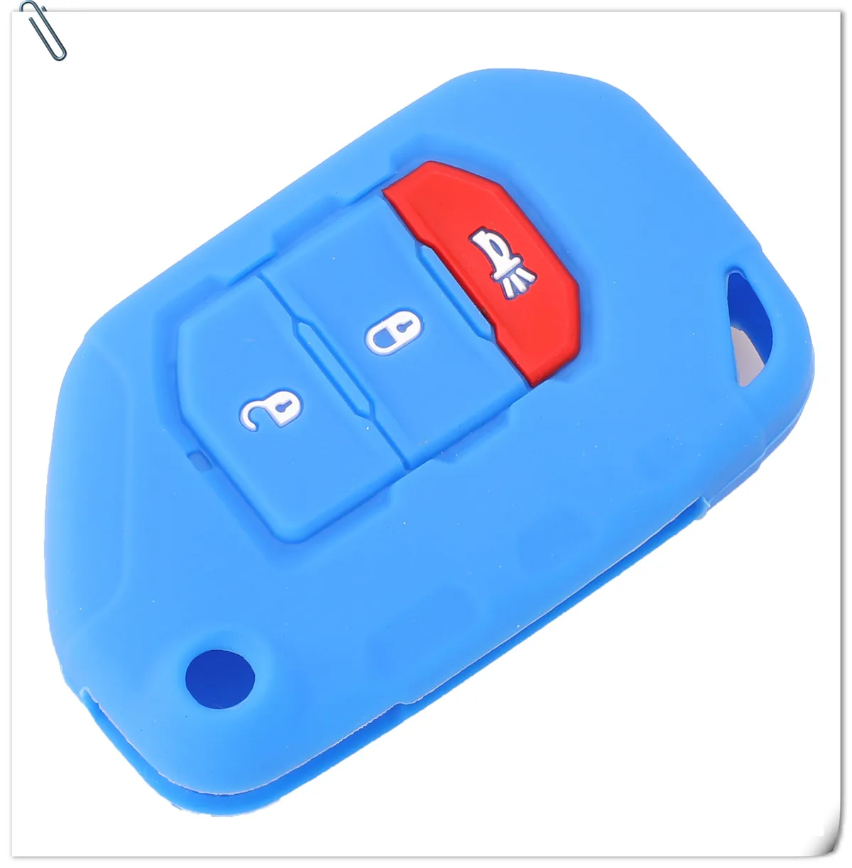 Keyforkess 30pcs custodia protettiva per portachiavi in Silicone per Jeep Wrangler JL 2018 2019 3 pulsanti Flip Remote Skin Rubber Protect Holder - H30be76e9321a4d949f399c28ed0745b41