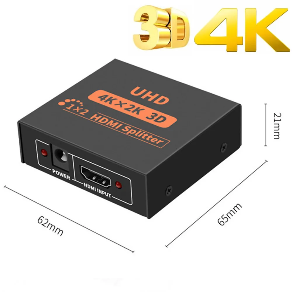 1 в 2 выхода HDMI сплиттер 4 версии HDCP 1080P 4K двойной дисплей для HDTV DVD PS3 Xbox|hdmi splitter|hdmi
