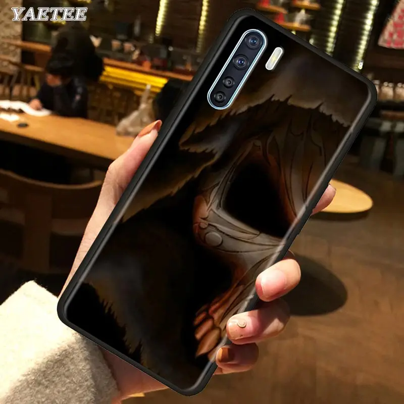 Черный силиконовый чехол Grim reaper skull skeleton для Oppo A5 A9 A31 A52 A72 A92s F15 Reno 3 Pro Find x2 Ace2 мягкий