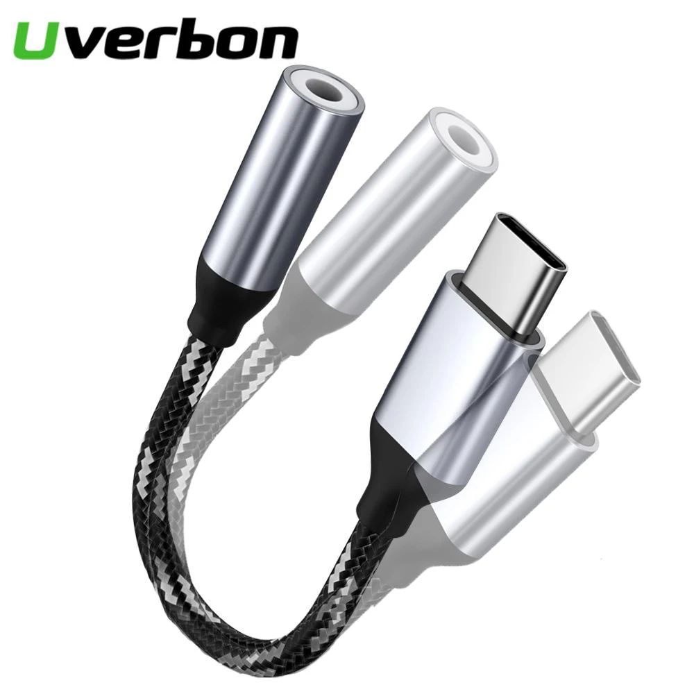 Переходник для наушников с разъемом типа C на 3 5 мм адаптер USB Type AUX аудиокабель