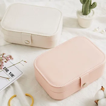 

European Pu Leather Jewelry Boxes Princess Portable Storage Box Multi Layer Large Capacity Jewelry Storage Boxes