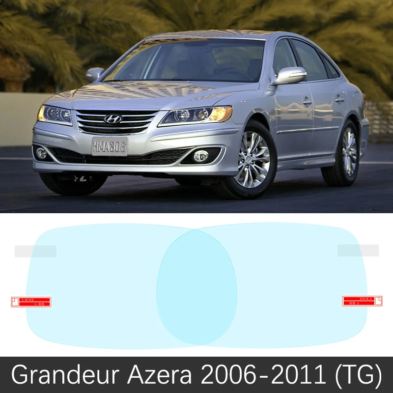 Полное покрытие анти-туман фильм Зеркало заднего вида для hyundai величие Azera TG HG 2006~ аксессуары 2007 2009 2011 - Название цвета: Grandeur Azera 09-11