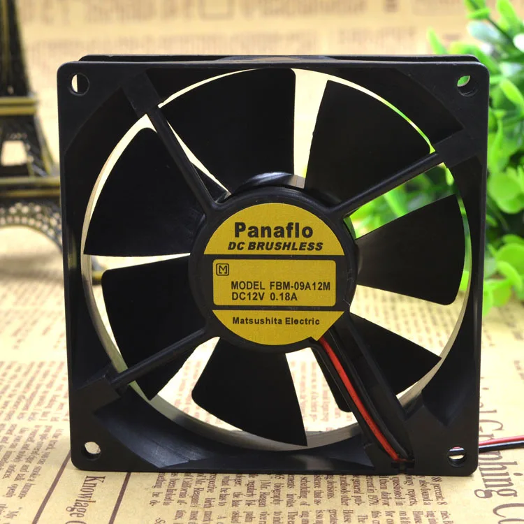 Для Panafllo Panasonic 9 см вентилятор 9025 Вентилятор охлаждения 12 В 0.18A FBM-09A12M 2 линии