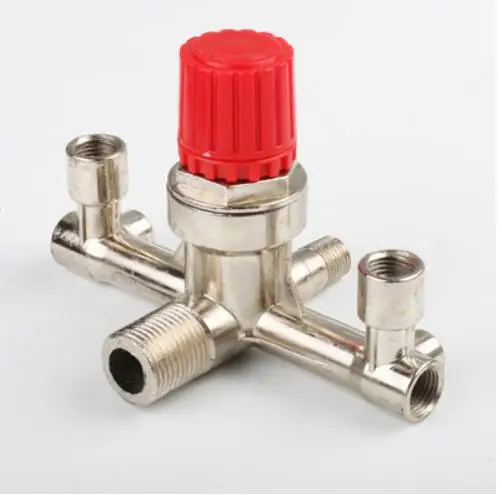 Interruptor de Compressor de ar de Liga de Tubo de Saída Dupla Válvula de Regulador de Pressão Montagem Parte Acessórios