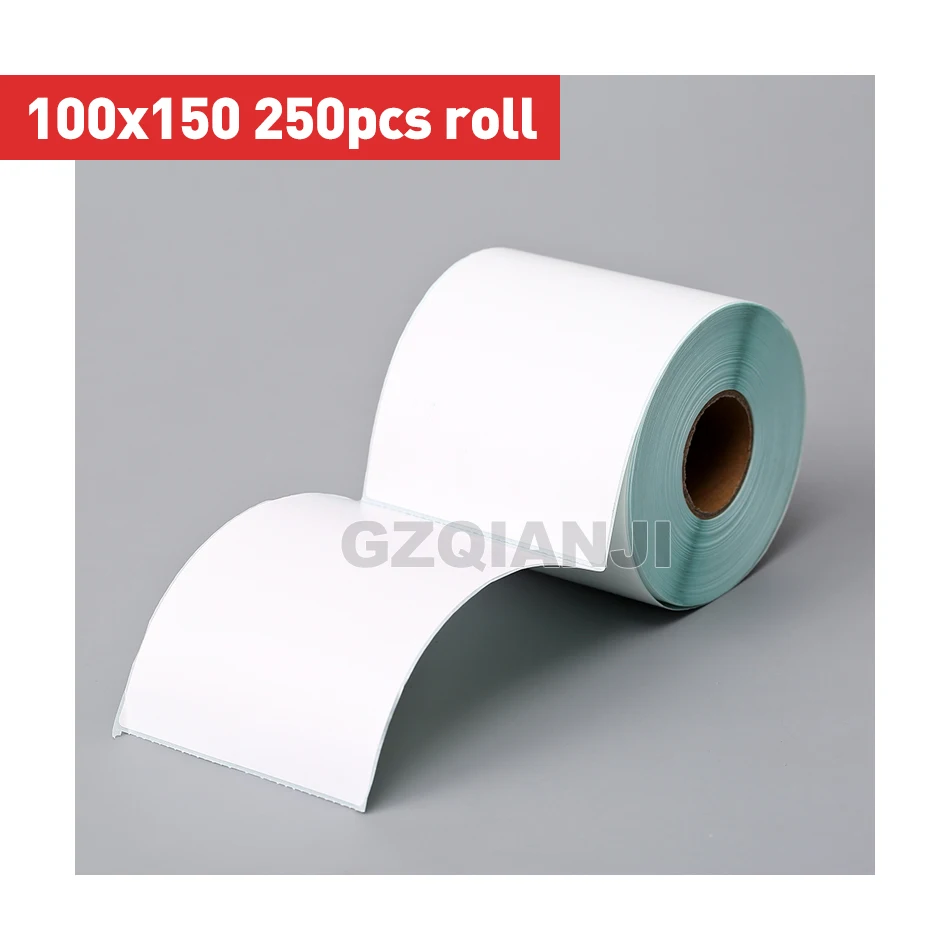 100x150 250pcs roll 4 дюйма Термальность принтера для печати штрих-кодов принтер этикеток этикетки принтер 100*100/100*150 UPS DHL FedEx сервис экспресс-доставки этикетки для печати - Цвет: 100x150 250pcs roll