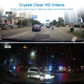 

Hot 4'' 1080P Dual Lens Car DVR Rear View Dash Cam Video Camera Recorder
