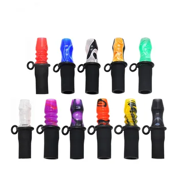 

Hookah Mouthpiece with Hang Rope Strap Line pattern Shisha Mouth Tips Silicon Resin Chicha Narguile Water Pipe Mouthpiece