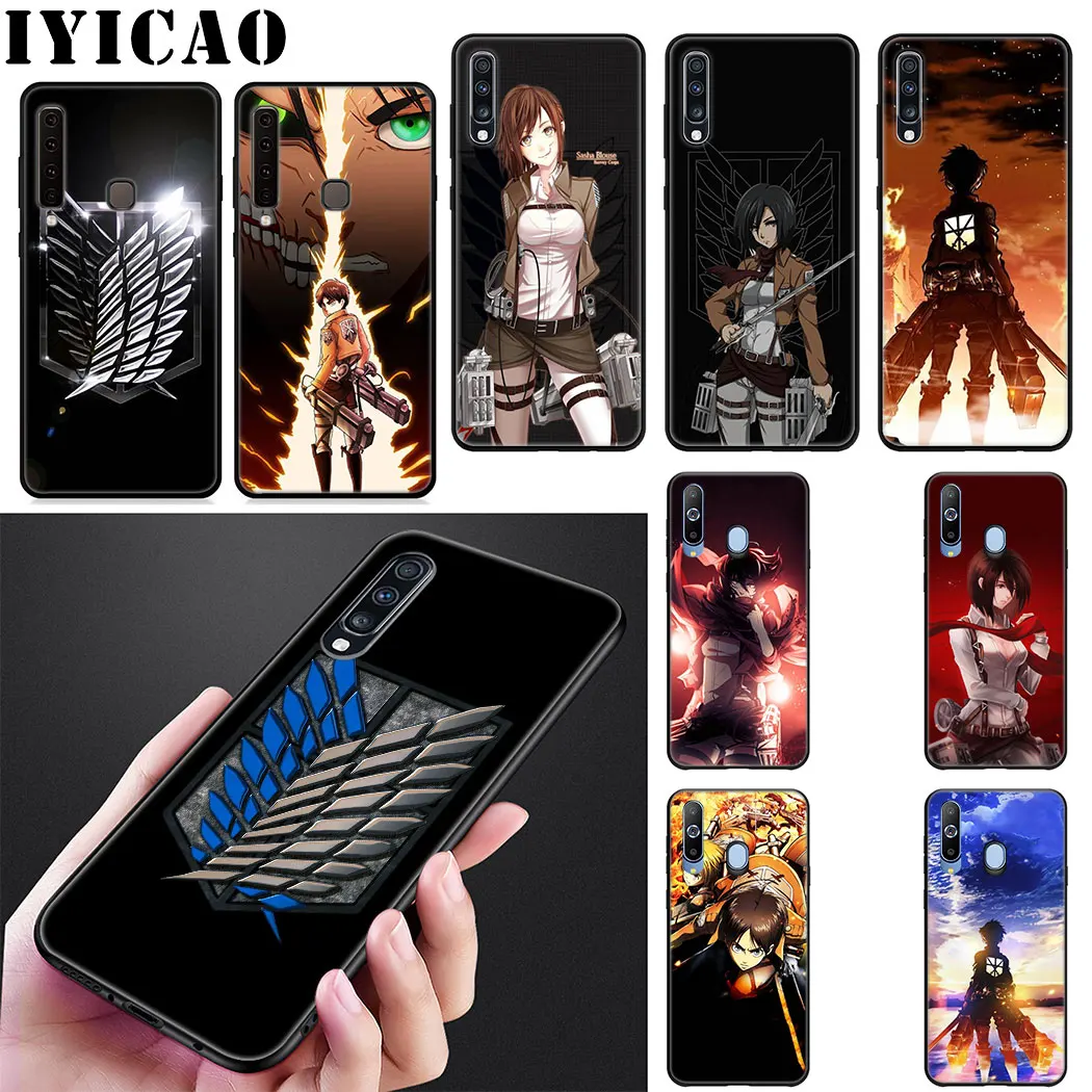 IYICAO Anime Attack On Titan Soft Silicone Case for Samsung J6 A9 A8 A7 A6 Plus 2018 A5 A3 2016 2017 Phone |