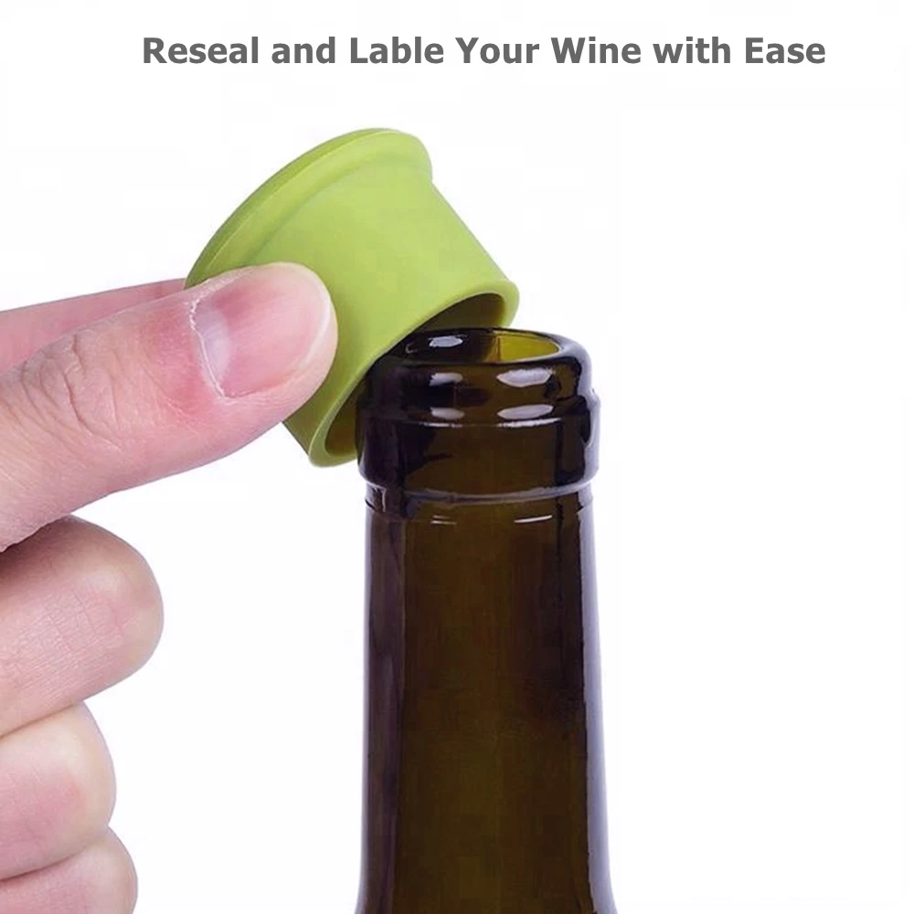 Wine Bottle Stopper Silicone/ Beer/ Drink Caps Reusable Unbreakable Sealer  Covers 