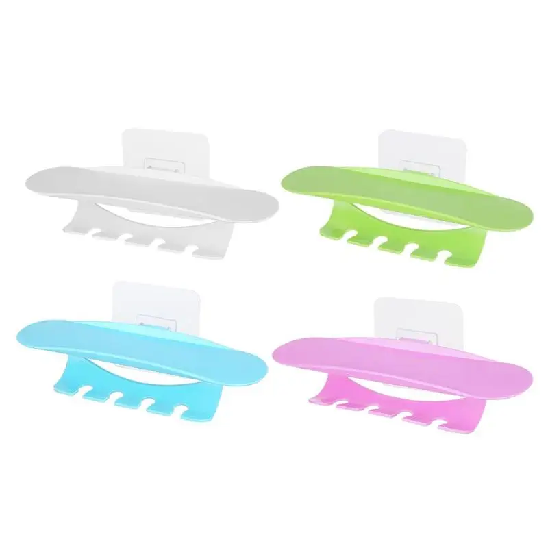 Настенный стеллаж для хранения зубной пасты бытовой самоклеящийся держатель