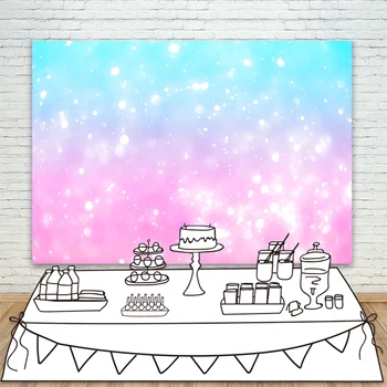 

Photography Background Unicorn Glitter Dots Pink and Blue Photo Backdrop Gender Reveal Banner Happy 1st Birthday Party Banner