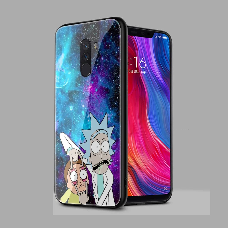 EWAU Рик и Морти чехол из закаленного стекла для телефона для Xiaomi 5X6X8 Lite 9 A1 A2 F1 Redmi 4X 6A Примечание 5 6 7 pro
