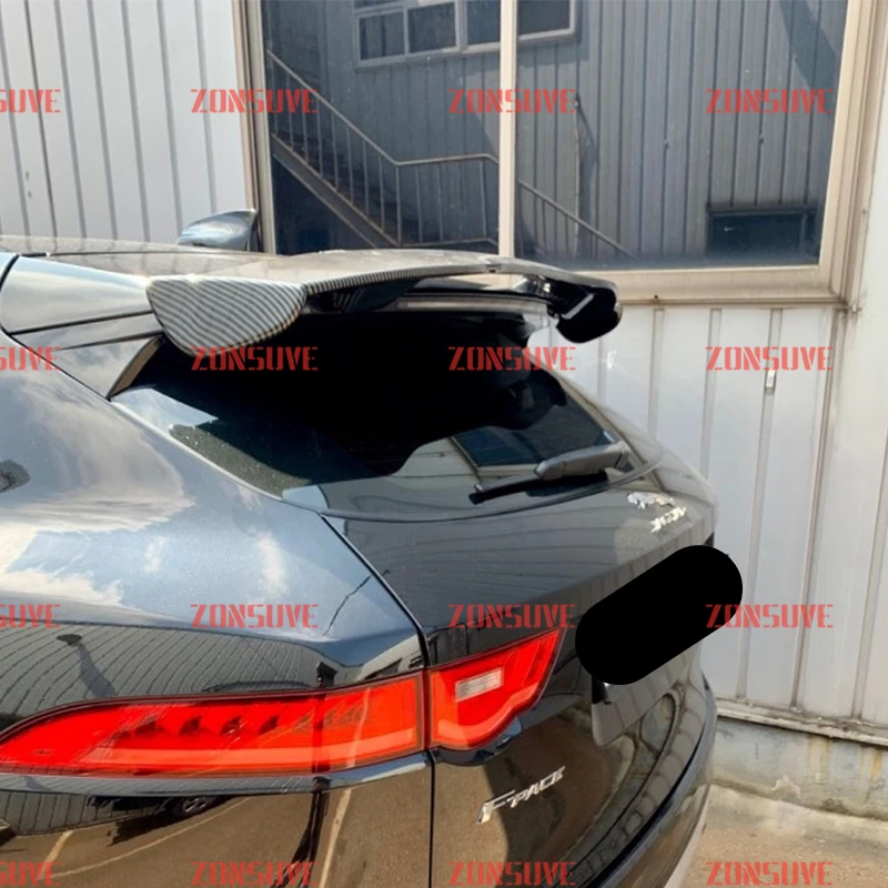 Use For Jaguar F-pace 2016-2020 Spoiler ABS Plastic Carbon Fiber Look Hatchback Roof Rear Wing Body Kit Accessories | Автомобили и