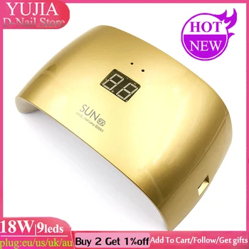 

NEW 18W SUN 9SE LED Lamp Nail Dryer LED 9 LEDs UV Ice Lamp Dryer For Drying Gel Nail Polish Auto Sensor Timer Manicure Tools