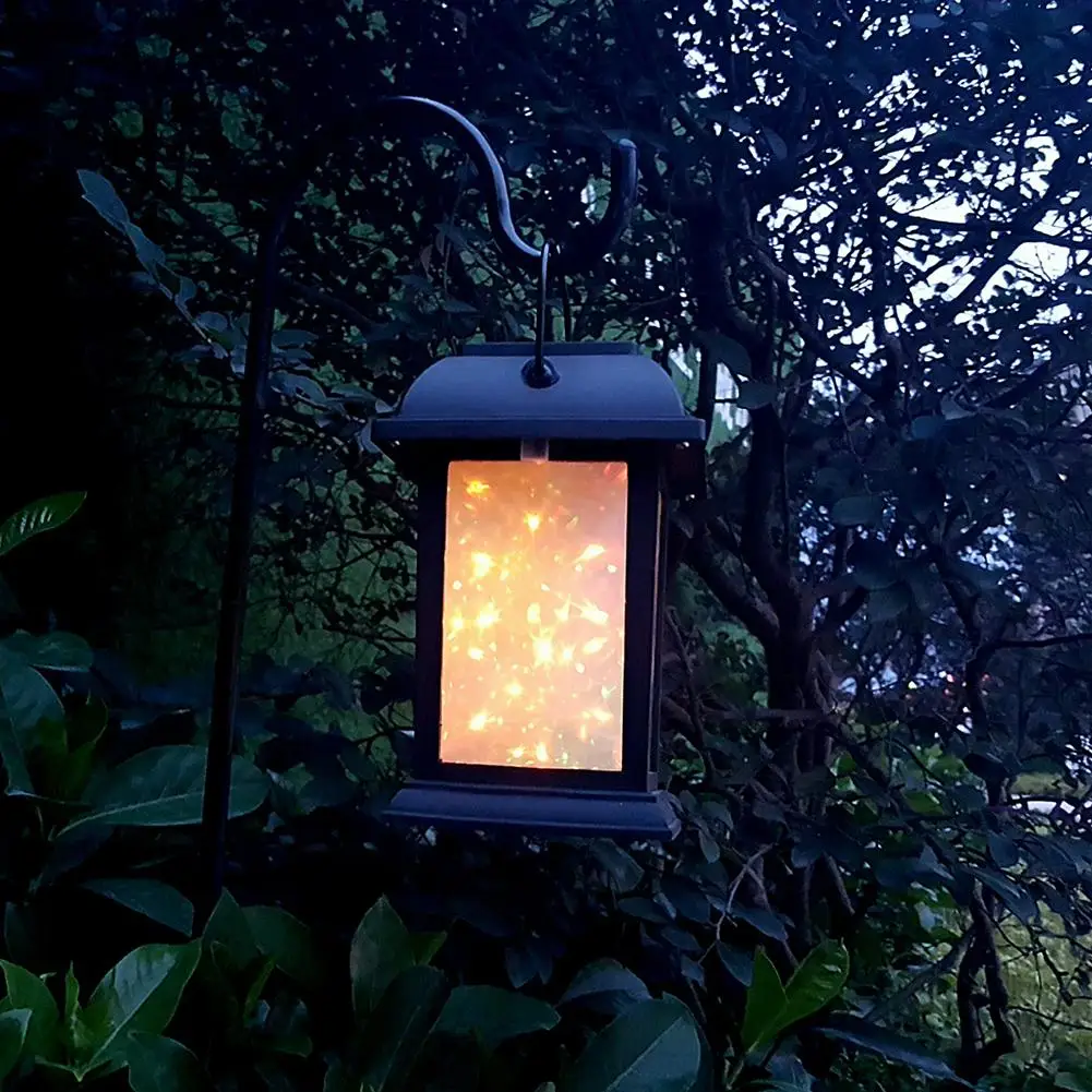 Yfashion светодиодный водонепроницаемый Солнечный пейзаж газон лампа с 7 цветов 3D фейерверк эффект ночник Pin лампа