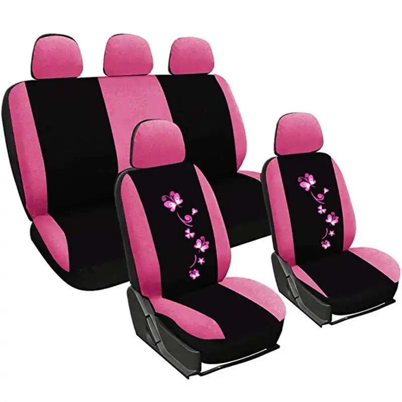 Carnong車のシートカバーユニバーサル女性かわいいピンクpurpleプロテクター5シートアクセサリーインテリアストレッチジャージーカバー 自動 自動車シートカバー Aliexpress
