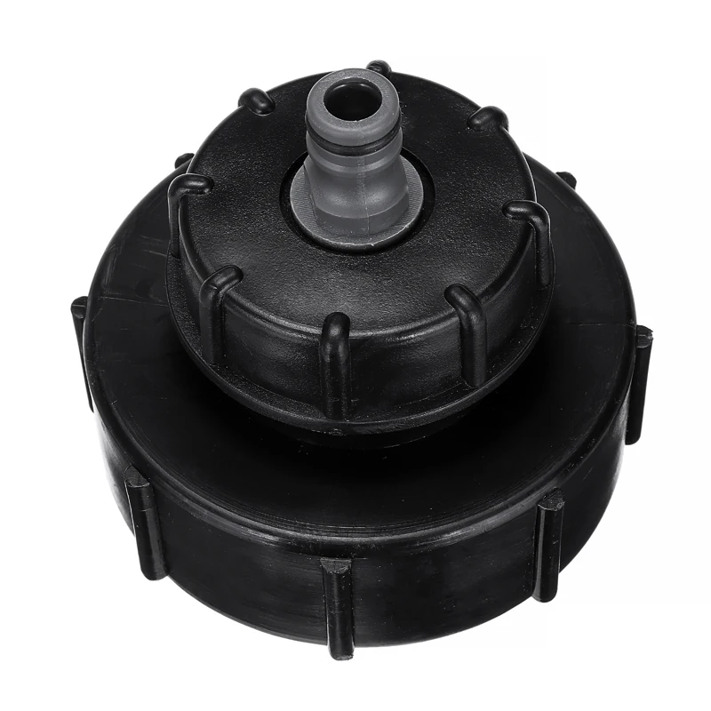 Black Plastic Ibc Tank Adapter Tap Hoze Cap 1000 Litre Water 4&quot To 1/2&quot Hose Fit Stillage Outlet IBC Parts | Обустройство