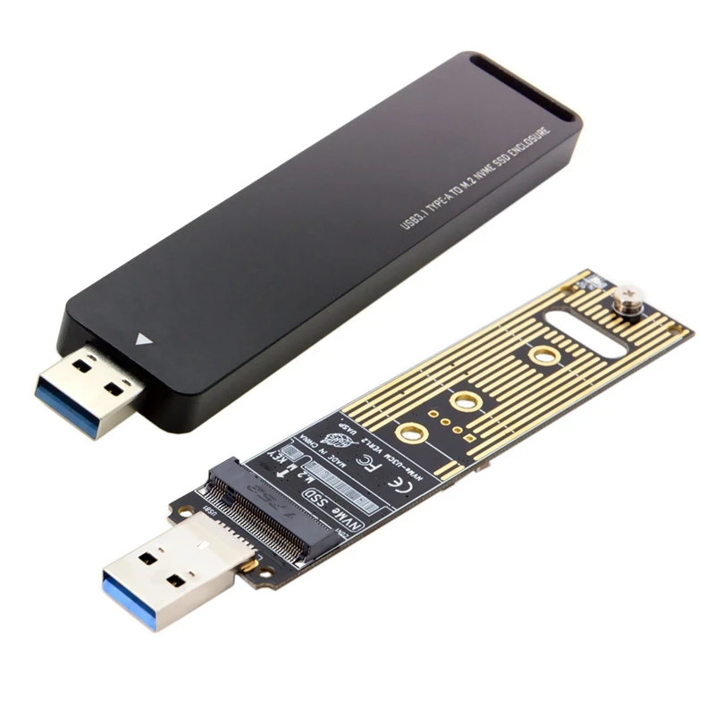  Nvme Zu Usb Adapter 10 Gbps Usb3.1 Gen 2 M.2 Pcie Ssd Zu Typ-EINE Karte (Keine Kabel Erforderlich) 